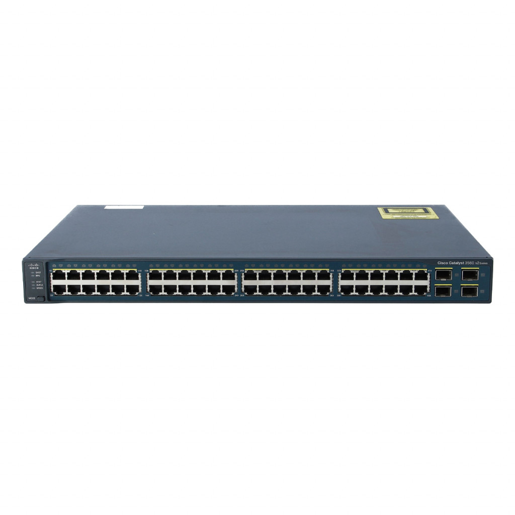 سوئیچ شبکه 48 پورت + 4 پورت SFP سیسکو مدل WS-C3750V2-48TS-S